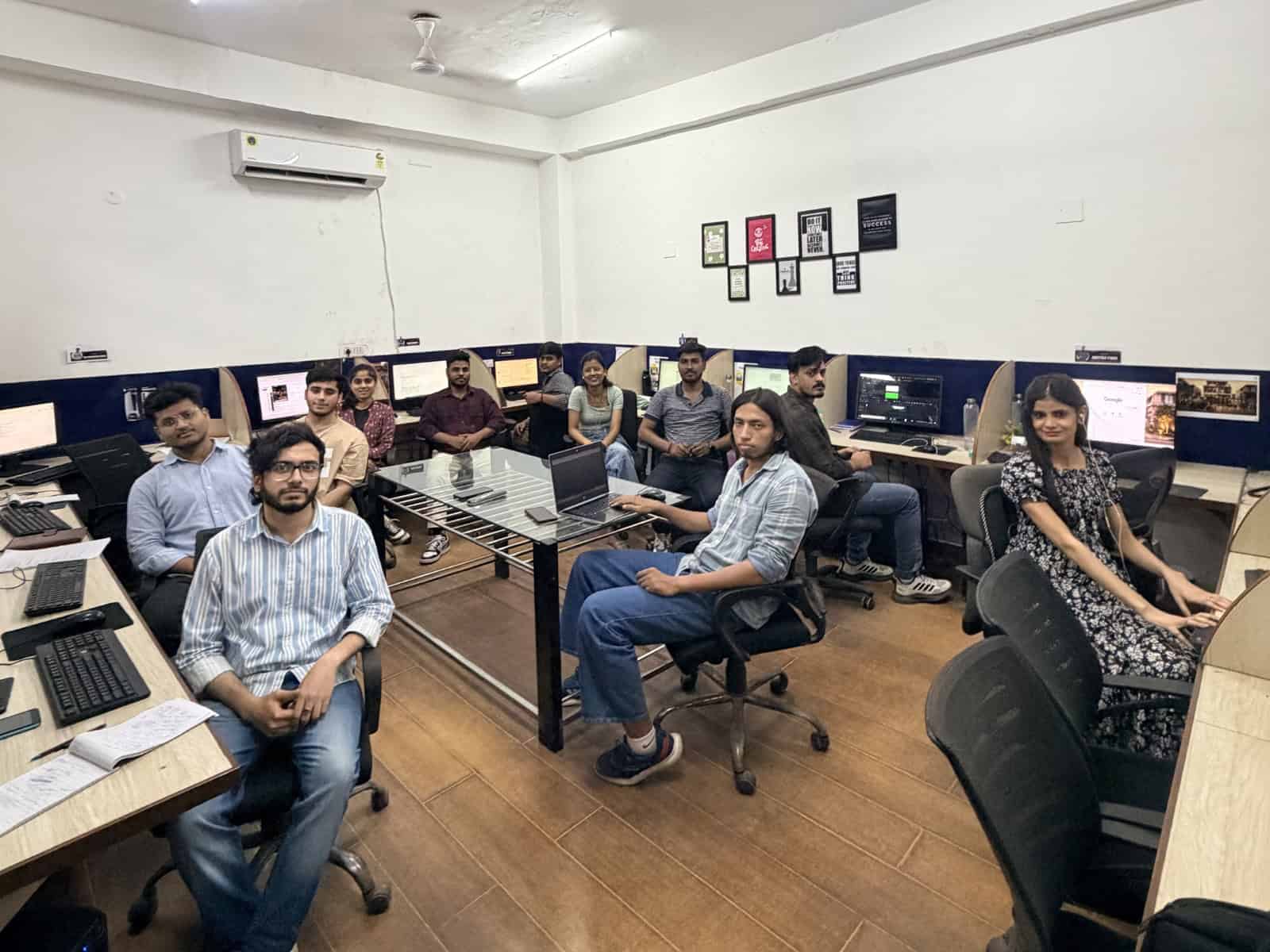 Group of professionals working in a modern office at EDITVO.